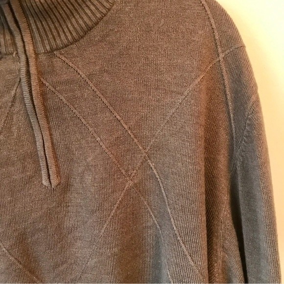 TRICOTS ST RAPHAEL Sweater Quarter Zip Pullover Knit Mockneck Cigar Brown NWT - Picture 5 of 11